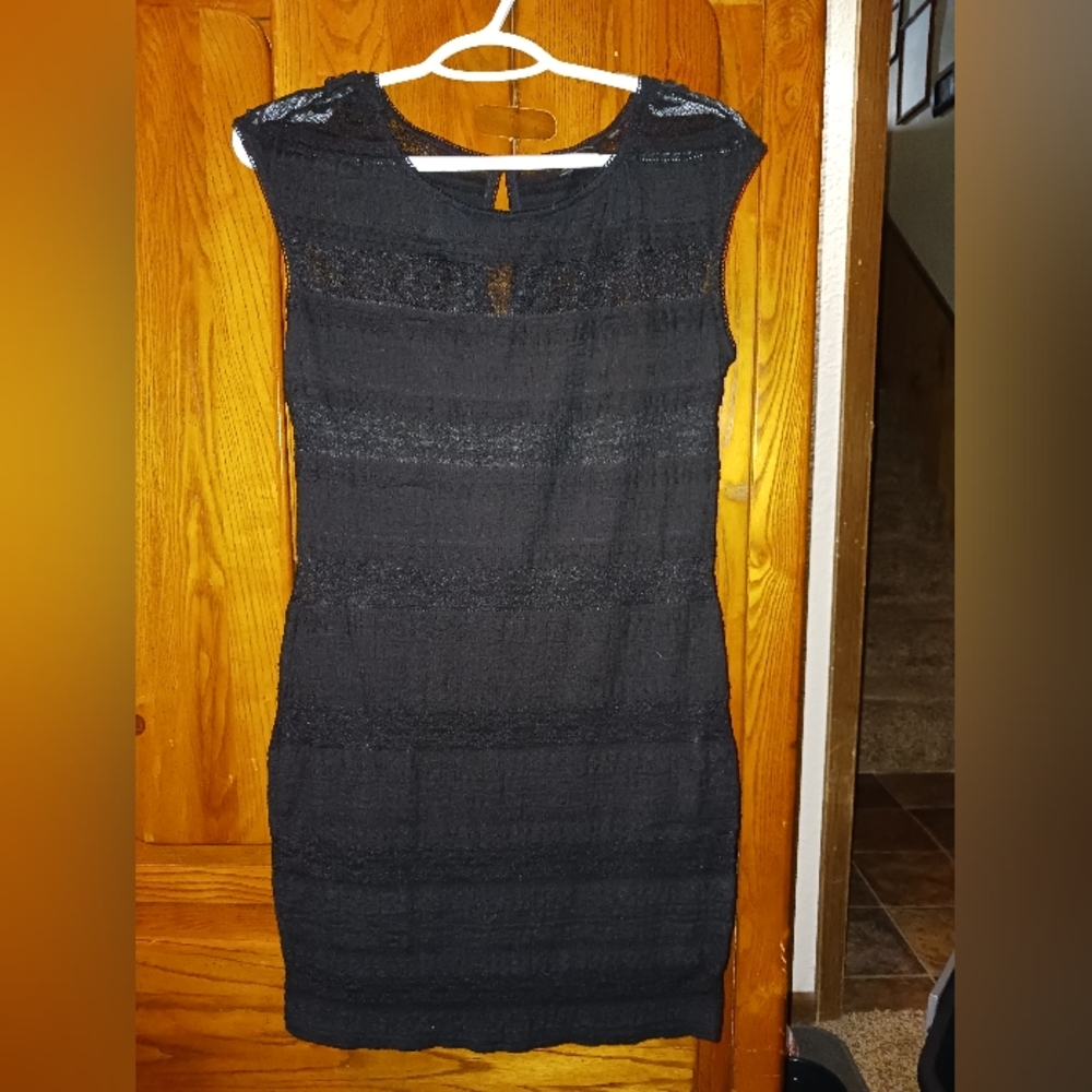 Lacy Black Dress, Size M, Guess